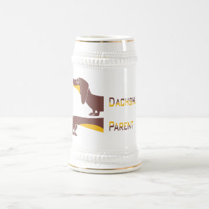 Funny niedliche Dackel für Langhundeeltern Bierglas