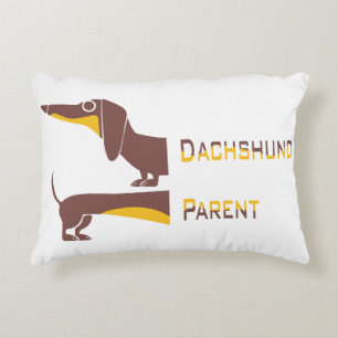 Funny niedliche Dackel für Langhundeeltern Dekokissen