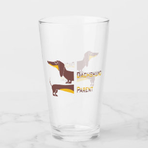 Funny niedliche Dackel für Langhundeeltern Glas