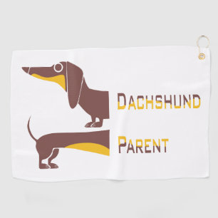 Funny niedliche Dackel für Langhundeeltern Golfhandtuch