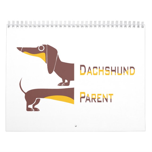 Funny niedliche Dackel für Langhundeeltern Kalender (Titelbild)