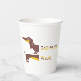 Funny niedliche Dackel für Langhundeeltern Pappbecher