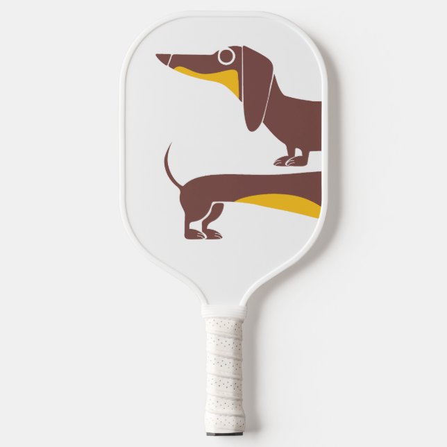 Funny niedliche Dackel für Langhundeeltern Pickleball Schläger (Vorderseite)
