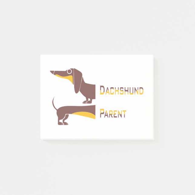 Funny niedliche Dackel für Langhundeeltern Post-it Klebezettel (Vorderseite)