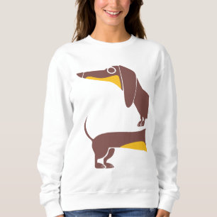 Funny niedliche Dackel für Langhundeeltern Sweatshirt