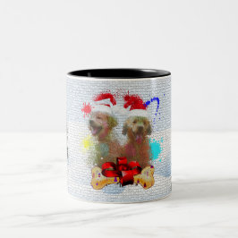 Funny, Niedliche Labrador Welpen Gerne Weihnachten Zweifarbige Tasse