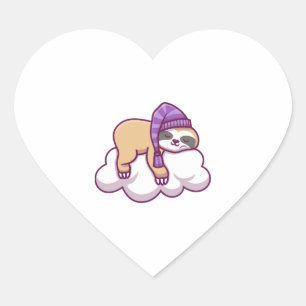 Funny Niedliche Schlampe, die auf Cloud Sticker sc