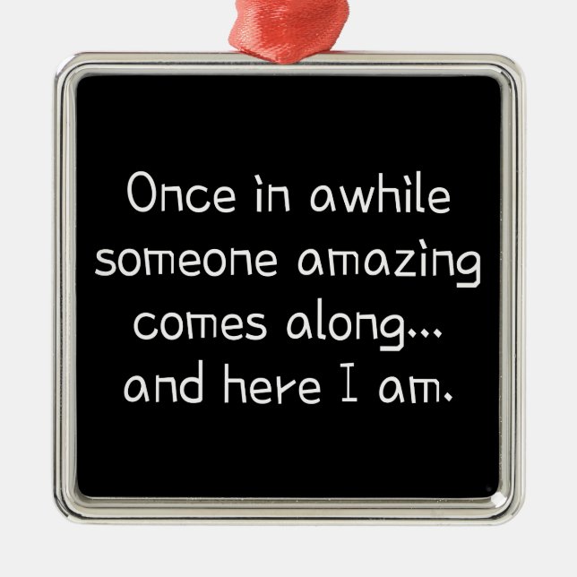 Funny niedliche Teenager Ornament Aus Metall (Vorne)