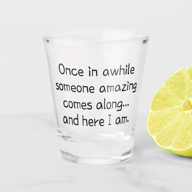 Funny niedliche Teenager Schnapsglas (Vorderseite)