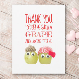 Funny niedliche Traube Freund Valentine's Day Post Postkarte