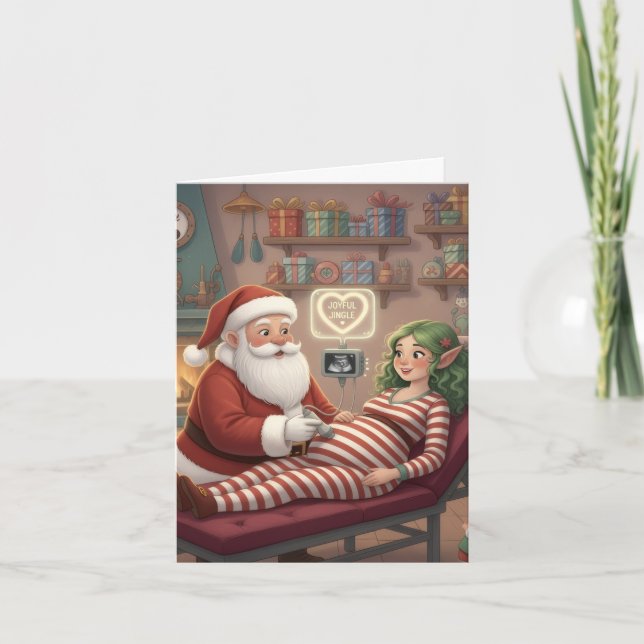 Funny/Niedliche Weihnachtskarte Ultrasound Technol Karte (Vorderseite)
