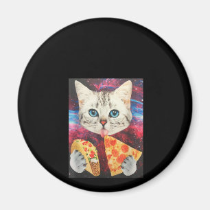 Funny Niedliche Weltraumgalaxie Cat Meme Pizza Tac Magnet