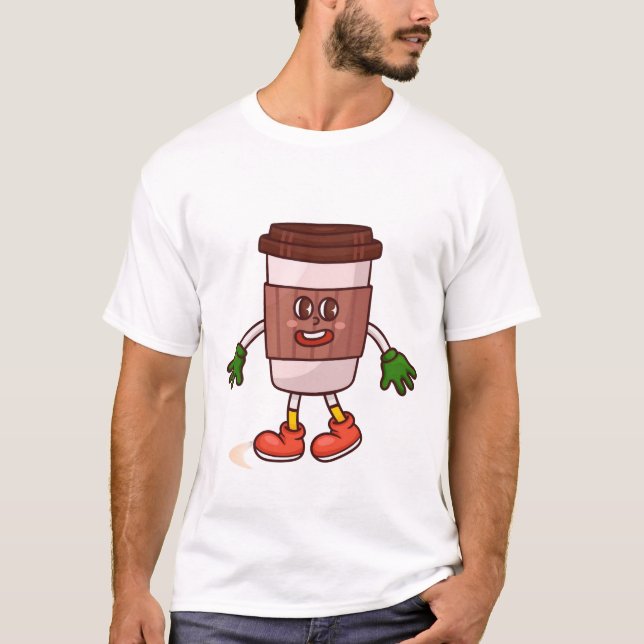 Funny Niedlicher Kaffee T-Shirt (Vorderseite)