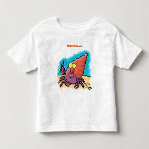 Funny niedlicher lila Cartoon Einsiedlerkrabbe Kleinkind T-shirt
