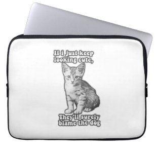 Funny niedliches Katzenmem für Katzenbesitzer & Kä Laptopschutzhülle
