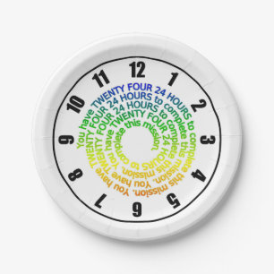 Funny Niedliches Zitat Sie haben 24 Stunden zu ver Pappteller