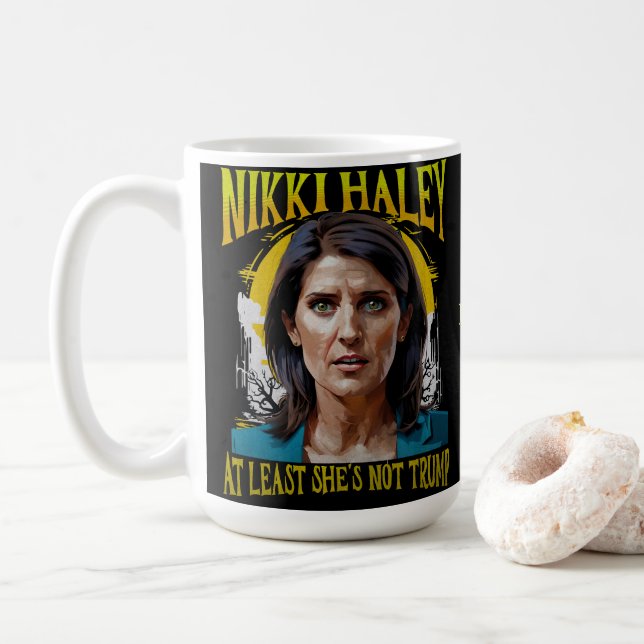 Funny Nikki Haley Kaffeetasse (Mit Donut)