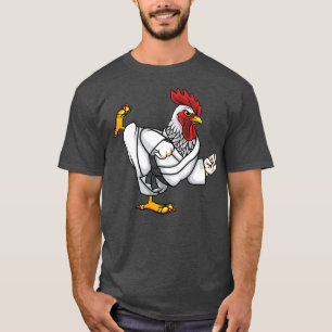 Funny Ninja Hühnerhahn bei Karate Samurai T-Shirt
