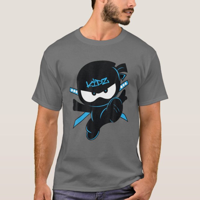 Funny Ninja Kidz Distressed Videogame Liebe Friend T-Shirt (Vorderseite)
