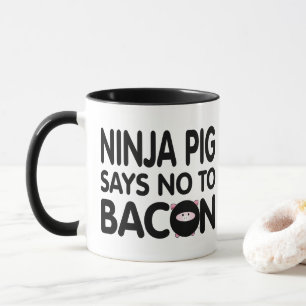 Funny Ninja Pig sagt Nein zu Bacon Tasse