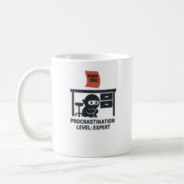 Funny Ninja Prorastination Expertenangebot Kaffeetasse