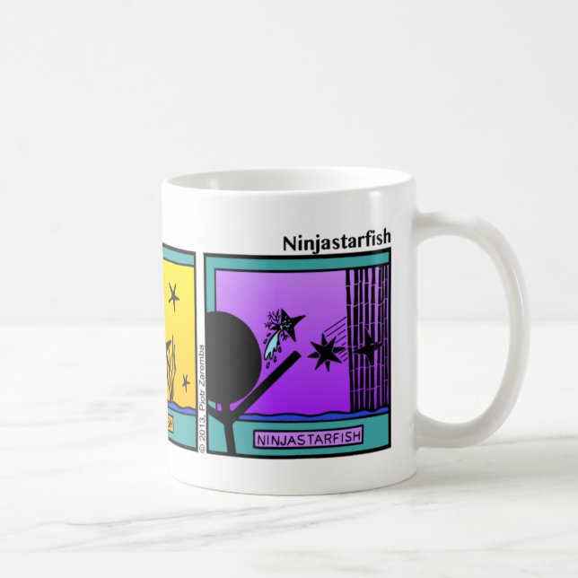 Funny Ninja Starfish Stickman Tasse - 103 (Rechts)