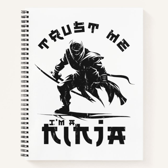 Funny Ninja Zitat Notizbuch (Vorderseite)