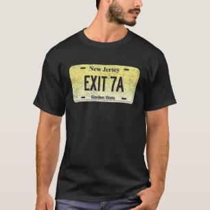 Funny NJ Staat Vanity License Plate EXIT 7A T-Shirt