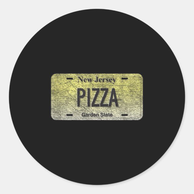 Funny Nj State Vanity License Plate Zza  Runder Aufkleber (Vorderseite)