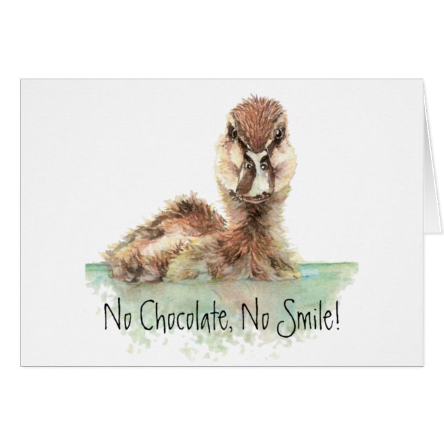 Funny, No Chocolate, No Smile, Angry Duck, Bird (Vorderseite (Horizontal))