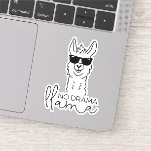 Funny No Drama Cool Llama Sticker