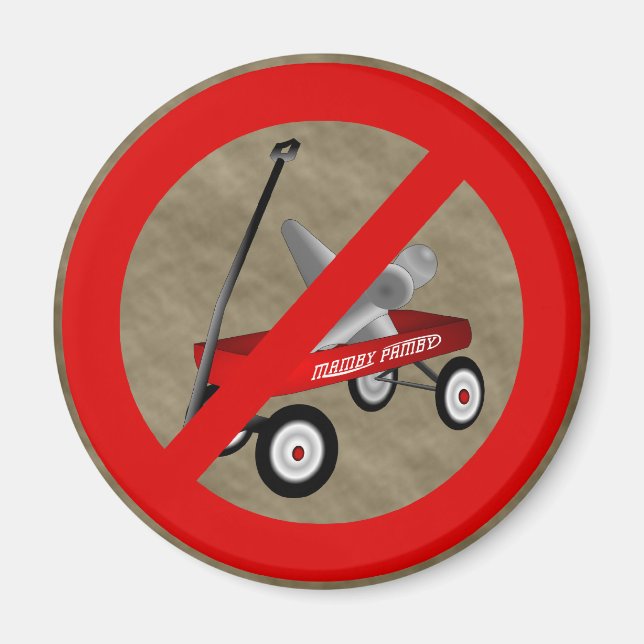 Funny No Jack Wagons Magnet (Vorne)