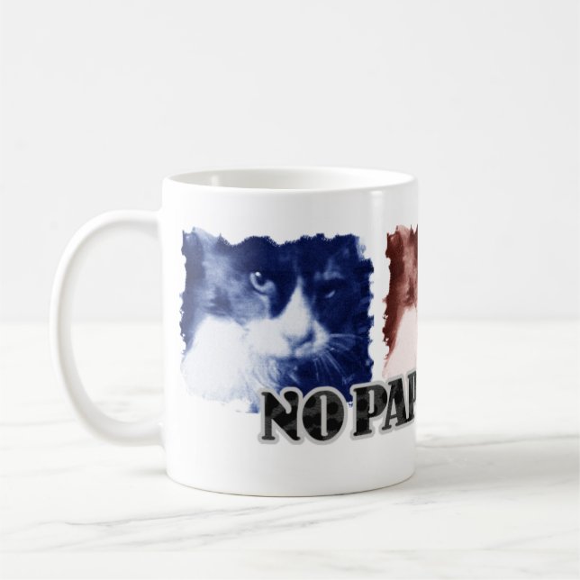 Funny No Paparazzi Cat Color Kaffeetasse (Links)