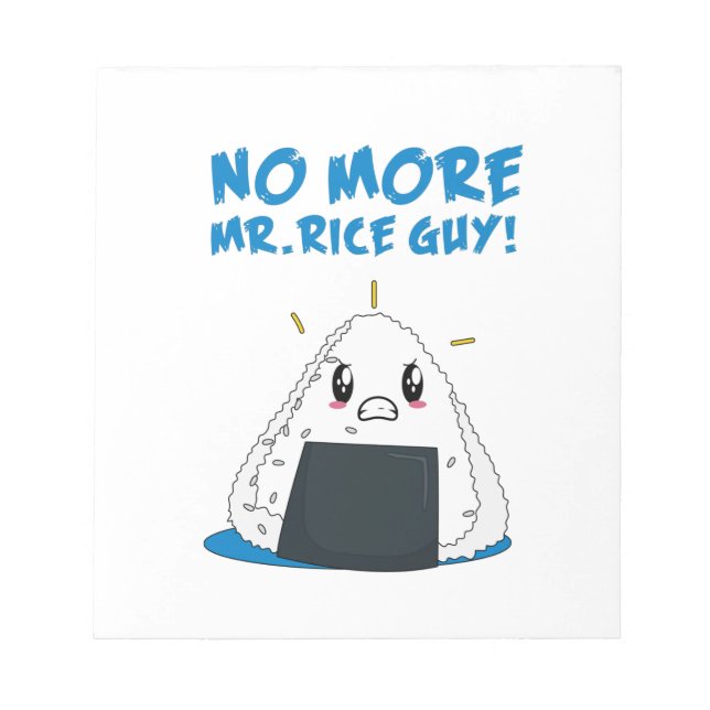 Funny No Rice Typ Notizblock (Vorderseite)