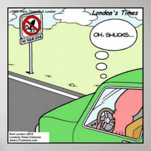 Funny No Tintenfisch Zone Poster