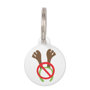 Funny No to Novelty Antlers Protest Haustiermarke
