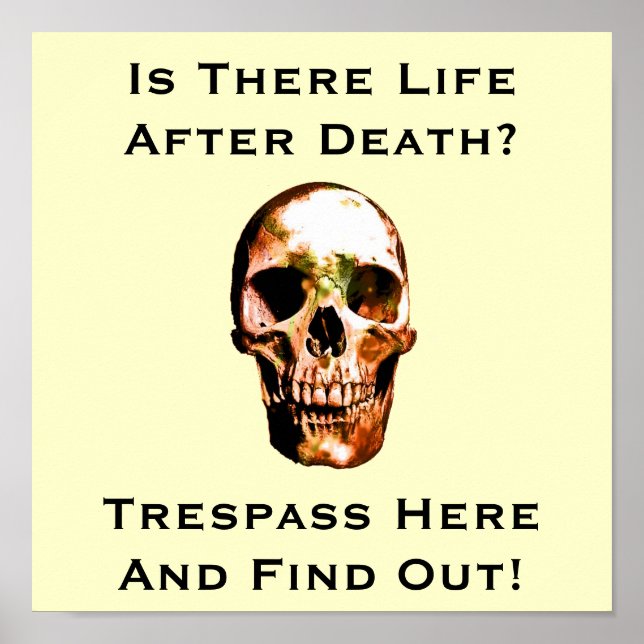Funny No tresping sign 2 Poster (Vorne)