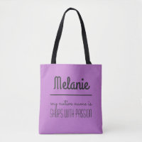 Funny Nom personnalisé Sacs d'achat