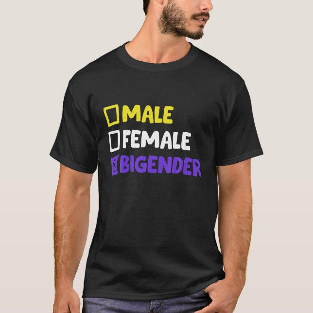 Funny Nonbinary And Bigender T-Shirt (Vorderseite)