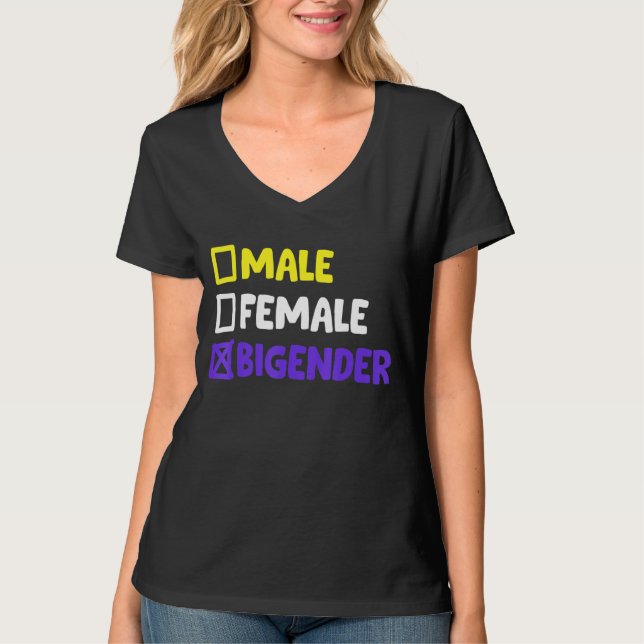 Funny Nonbinary und Bigender T-Shirt (Vorderseite)