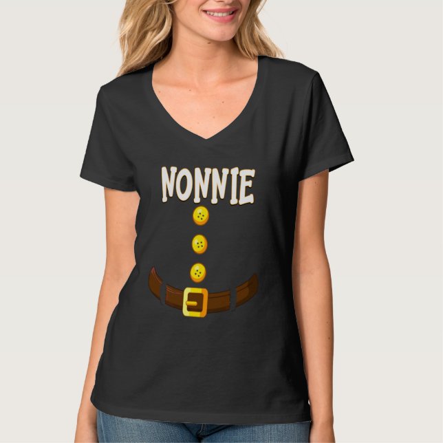 Funny Nonnie Christmas Gnome Dwarf Matching Elf Co T-Shirt (Vorderseite)