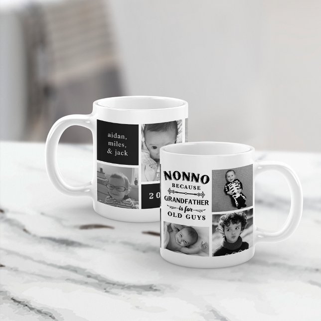 Funny Nonno Großvater Foto Collage Kaffeetasse (Von Creator hochgeladen)