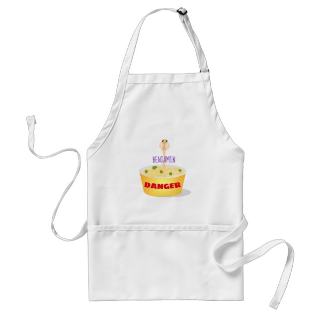Funny noodles humor snake cartoon illustration schürze (Vorne)