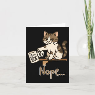 Funny Nope Cat Design - Cat Swipes - Anti-Motivati Karte