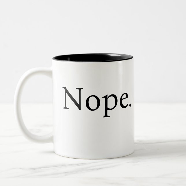 Funny Nope Coffee Tasse (Links)