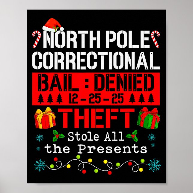 Funny North Le Correctional Theft Stole All The  Poster (Vorne)