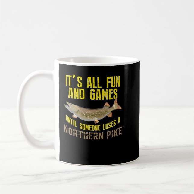 Funny Northern Pike Fishing Freshwater Fish Gift I Kaffeetasse (Links)