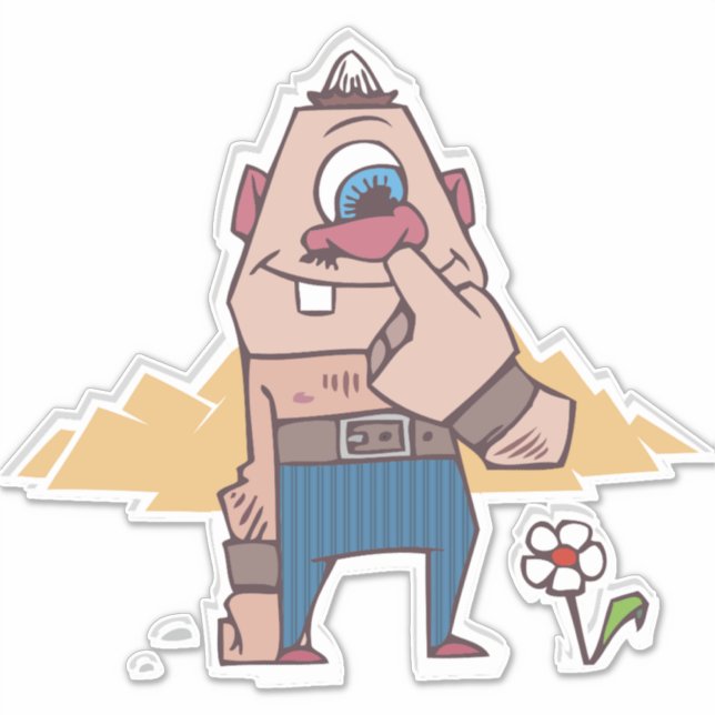 FUNNY NOSE PICKER TYP CAR DECAL STICKER (Vorderseite)