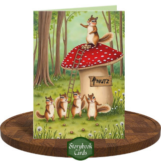 Funny Nostalgic Chipmunk Freunde denken über Sie Karte