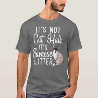 Funny Not Cat Hair es ist siamesische Glitzer Cat T-Shirt